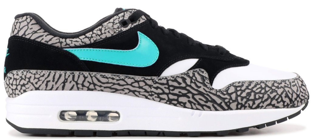Nike Air Max 1 Atmos x Jordan Medium Grey/Clear Jade-Black-White (923093-001)