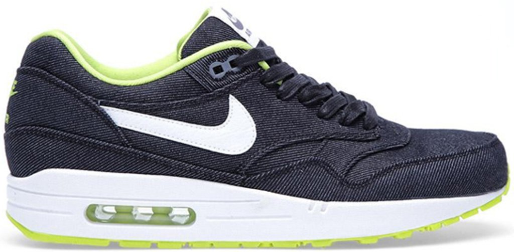 Nike Air Max 1 Black Denim Cyber Black/White-Cyber-Cool Grey (512033-019)