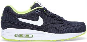 Nike Air Max 1 Black Denim Cyber Black/White-Cyber-Cool Grey (512033-019)
