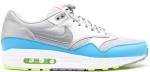 Nike Air Max 1 FB Metallic Silver Metallic Silver/Metallic Silver-Current Blue (579920-004)