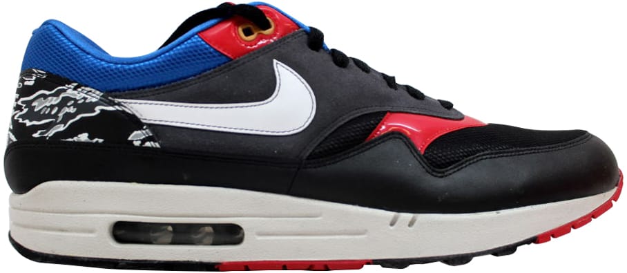 Nike Air Max 1 Friendly Football Pack Black/White-Varsity Red-Varsity Royal (308866-011)