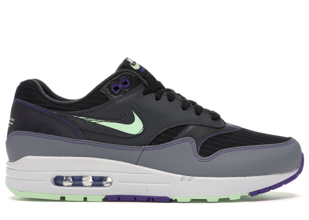 Nike Air Max 1 Future Swoosh Pack Black/Volt-Blue (CT1624-001)