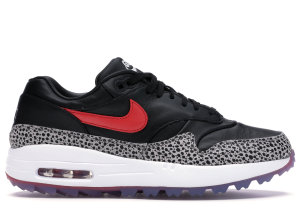 Nike Air Max 1 Golf Safari Bred Black/Cement Grey-Indigo Force-University Red (BQ4804-002)