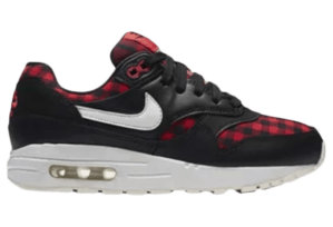 Nike Air Max 1 SE Plaid (GS) Black/Habanero Red/Summit White (AQ3188-002)
