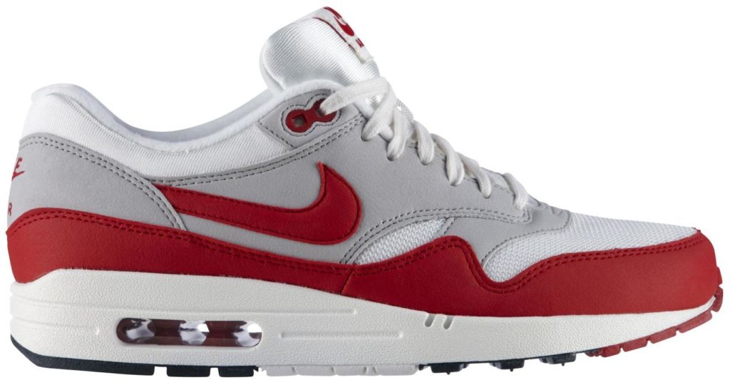 Nike Air Max 1 OG “Vintage” Sail/University Red-Neutral Grey-Black (554717-160)