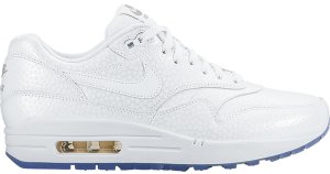 Nike Air Max 1 White Metallic Silver Ice (W) White/White-Metallic Silver (454746-106)