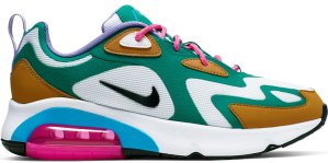 Nike  Air Max 200 Mystic Green (W) Mystic Green/White-Gold Suede-Light Current Blue-Pink Blast-Medium Violet (AT6175-300)