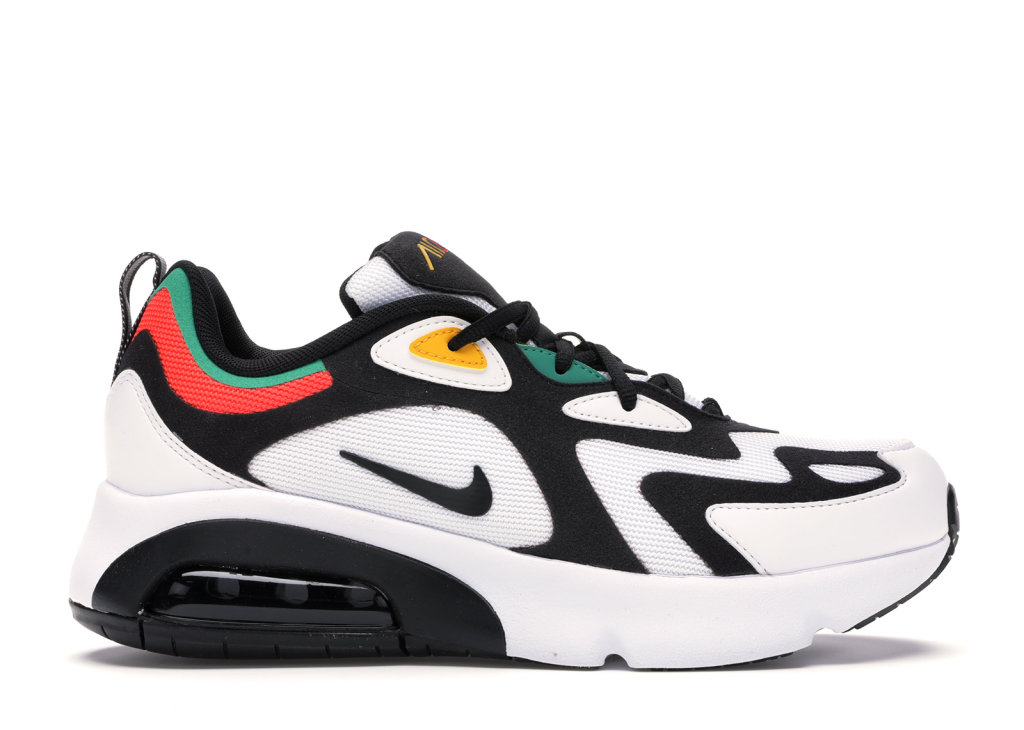Nike Air Max 200 Rasta (GS) White/Bright Crimson-University Gold-Black (AT5627-100)
