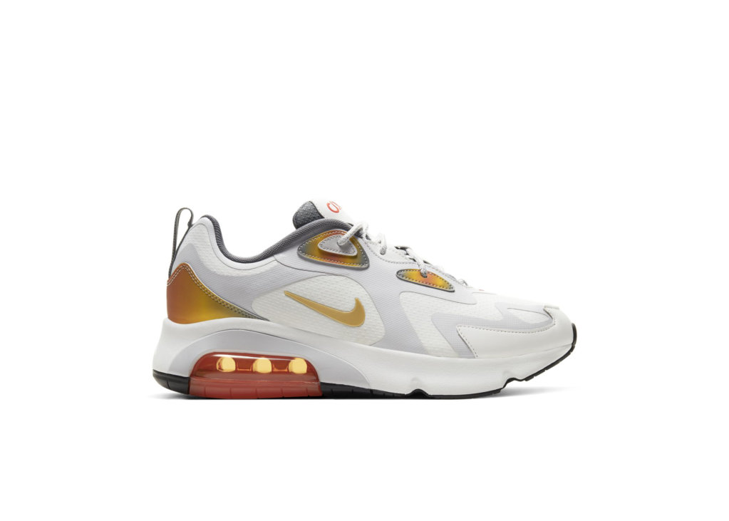 Nike Air Max 200 SE Summit White Summit White/Magma Orange/Smoke Grey (AT8507-100)