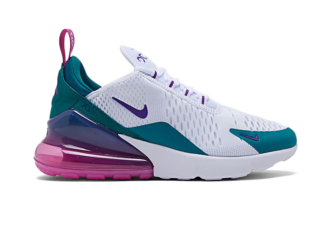 Nike Air Max 270 Bright Spruce Purple (W) White/Voltage Purple/Bright Spruce (CW7061-100)