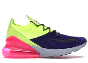 Nike Air Max 270 Flyknit Regency Purple Volt Regency Purple/Volt-Pink Blast-Thunder Grey (AO1023-501)