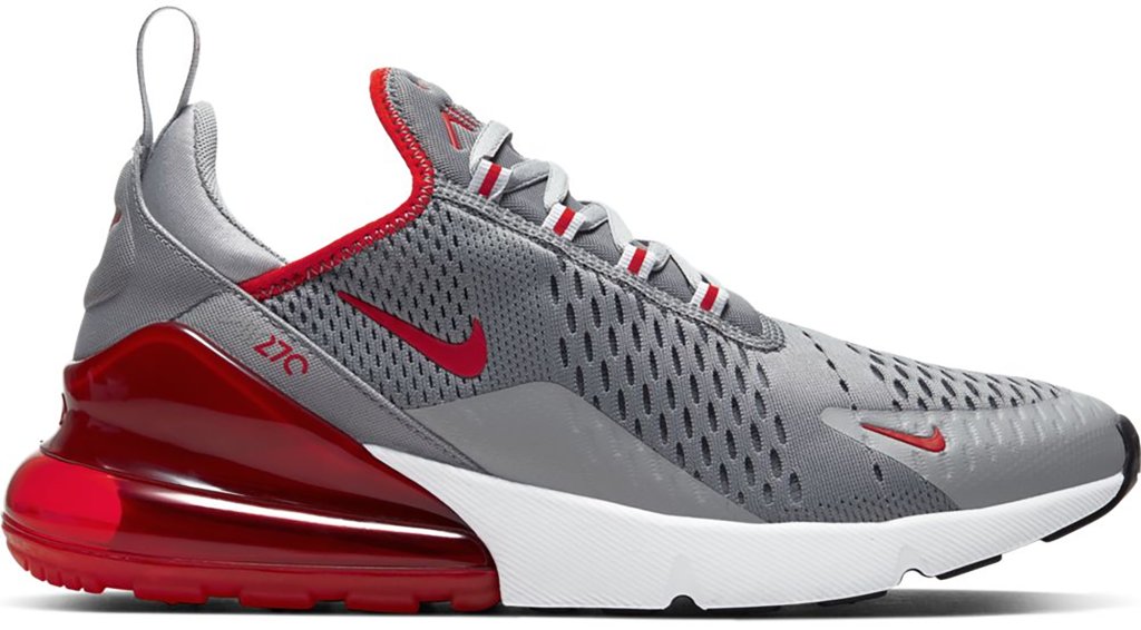 Nike Air Max 270 Particle Grey University Red Particle Grey/University Red-White (CW7048-001)