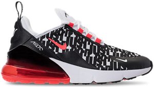Nike Air Max 270 Print Black White Bright Crimson (GS) Black/White-Bright Crimson (AR0021-001)