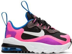 Nike  Air Max 270 React Black Hyper Pink Vivid Purple (TD) Black/White-Hyper Pink-Vivid Purple (CD2655-001)