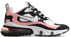 Nike Air Max 270 React Black White Bleached Coral (W) Black/White-Bleached Coral-Metallic Gold (AT6174-005)