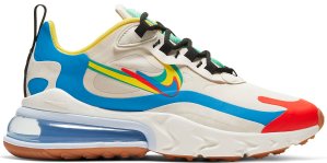 Nike  Air Max 270 React Brand Heritage (W) Sail/Blue-Red-Yellow (CT1634-100)