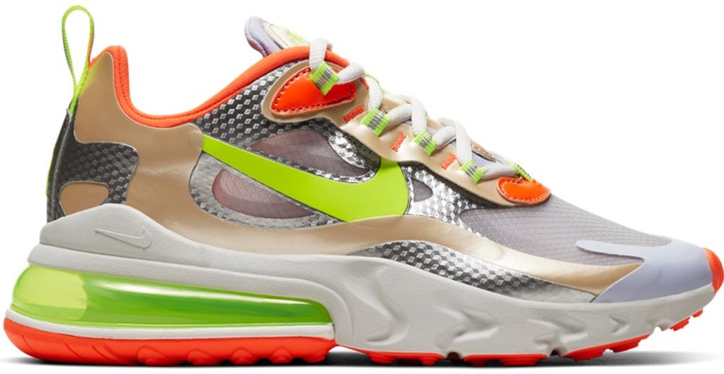 Nike Air Max 270 React Desert Ore Volt Orange (W) White/Platinum-Volt-Desert Ore-Orange (CQ0210-101)