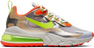 Nike Air Max 270 React Desert Ore Volt Orange (W) White/Platinum-Volt-Desert Ore-Orange (CQ0210-101)
