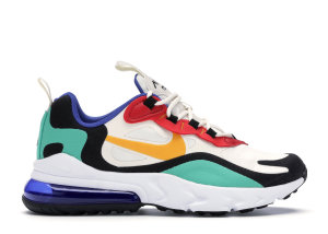 Nike  Air Max 270 React Phantom Multi-Color (GS) Phantom/University Gold-University Red-Black-Kinetic Green-Hyper Royal (BQ0103-001)