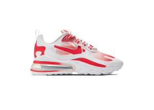 Nike Air Max 270 React SE Bubble Wrap (W) White/Track Red-Barely Rose (BV3387-100)