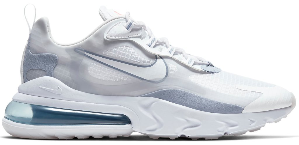 Nike Air Max 270 React White Pure Platinum White/Pure Platinum-Indigo Fog-White (CT1265-100)