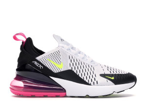 Nike Air Max 270 White Black Laser Fuchsia Volt (GS) White/Black-Laser Fuchsia-Volt (943345-102)