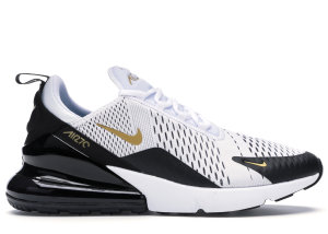 Nike  Air Max 270 White Metallic Gold Black White/Metallic Gold-Black (AV7892-100)