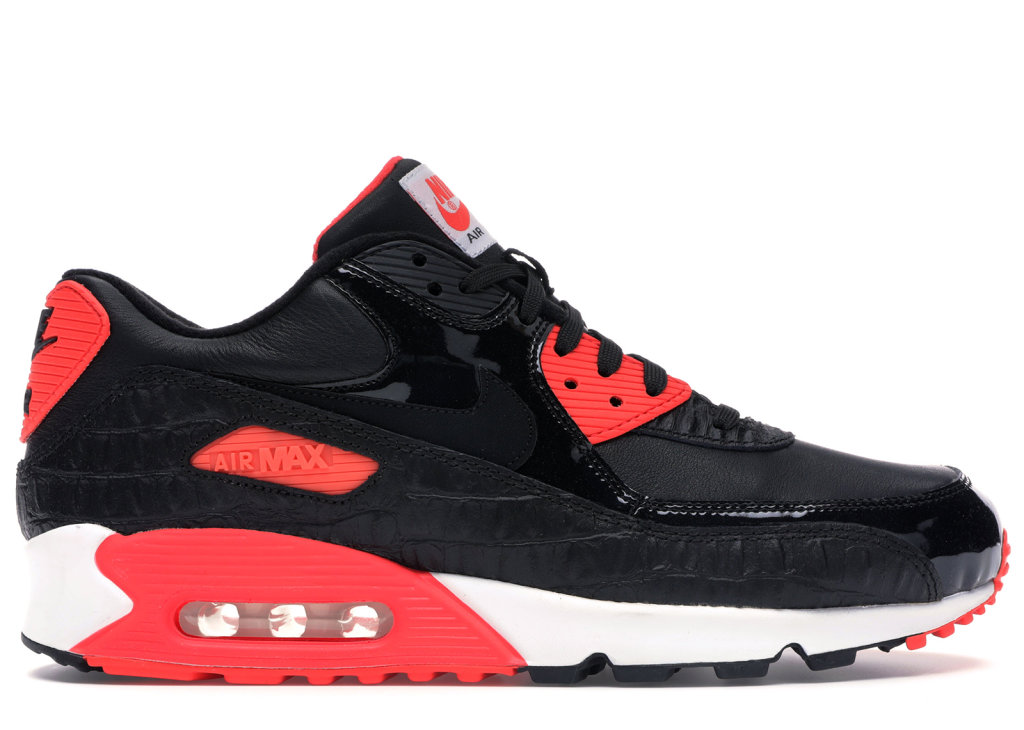 Nike Air Max 90 Black Croc Infrared Black/Black/Infrared (725235-006)