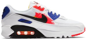 Nike Air Max 90 Brushstroke Pack (W) White/Black-Hyper Royal-Bright Crimson (CZ7937-100)