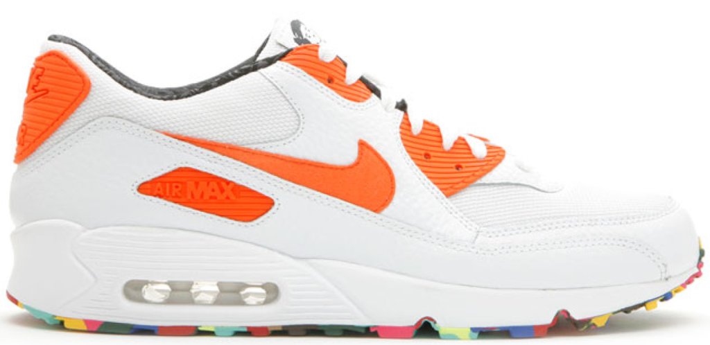 Nike Air Max 90 Doernbecher (2008) White/Orange Blaze-Black (359420-181)