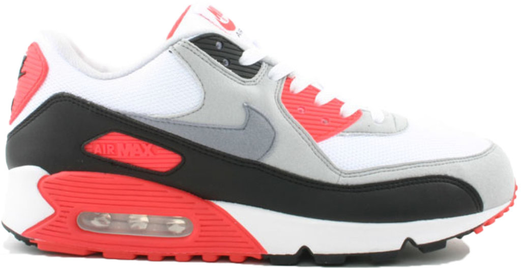Nike Air Max 90 Infrared (2008) White/Cement Grey-Infrared-Black (333806-101)