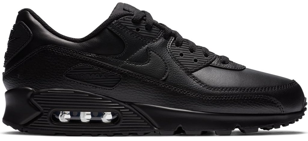 Nike Air Max 90 Leather Triple Black (2020) Black/Black-Black (CZ5594-001)