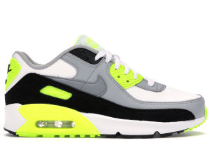 Nike Air Max 90 OG Volt 2020 (GS) White/Particle Grey-Black-Volt (CD6864-101)