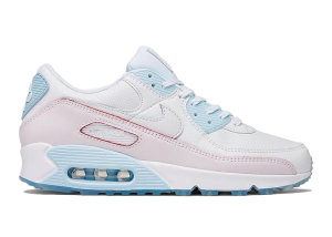 Nike Air Max 90 One of One White/Hydrogen Blue-Bright Crimson (CW5569-100)