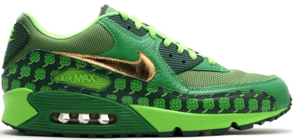 Nike Air Max 90 St. Patty’s Day (2007) Classic Green/Metallic Gold-Tomatillo (314864-371)