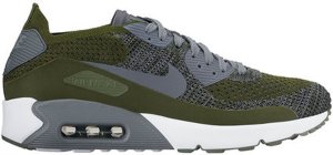 Nike  Air Max 90 Ultra Flyknit 2.0 Green Rough Green/Dark Grey-White-Black (875943-300)