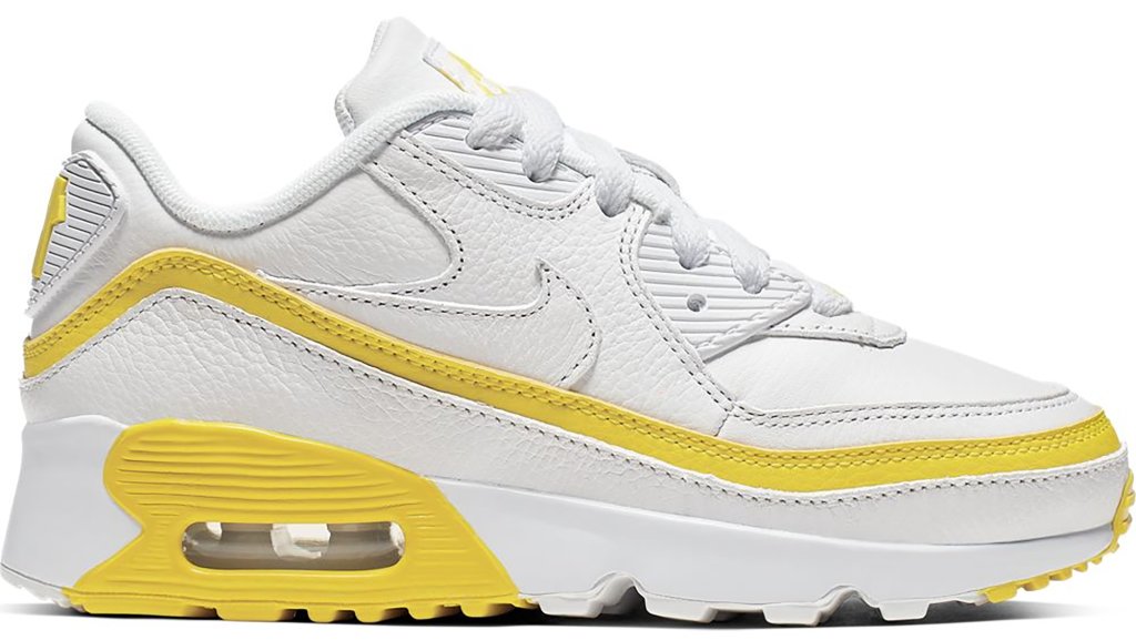 Nike Air Max 90 Undefeated White Opti Yellow (PS) White/Opti Yellow (CQ4616-101)