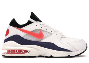 Nike  Air Max 93 Habanero Red White/Neutral Indigo-Black-Habanero Red (306551-102)