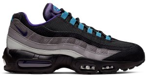 Nike Air Max 95 Black Court Purple Teal Nebula Black/Court Purple-Teal Nebula-Thunder Grey-Gunsmoke-Atmosphere Grey (AO2450-002)