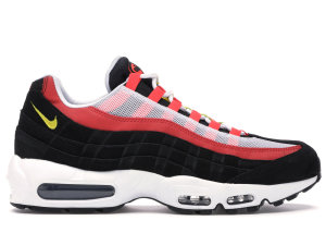 Nike Air Max 95 Black Crimson Yellow Black/Platinum Tint-Crimson-Electric Green (AT9865-101)