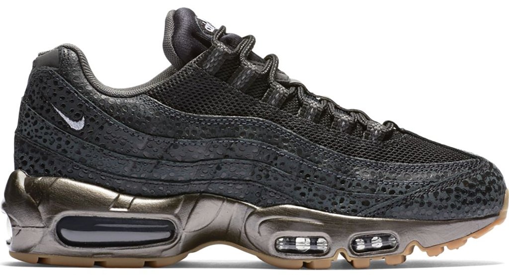 Nike Air Max 95 Black Metallic Hematite (W) Black/White-Anthracite-Metallic Hematite (807443-002)