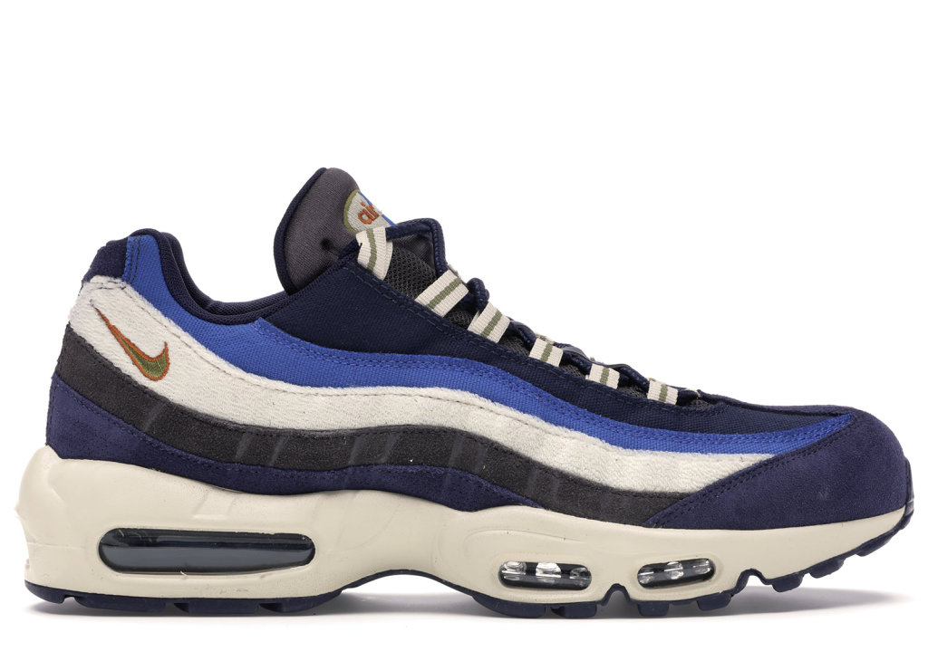 Nike Air Max 95 Blackened Blue Light Cream Blackened Blue/Monarch-Light Cream-Camper Green (538416-404)