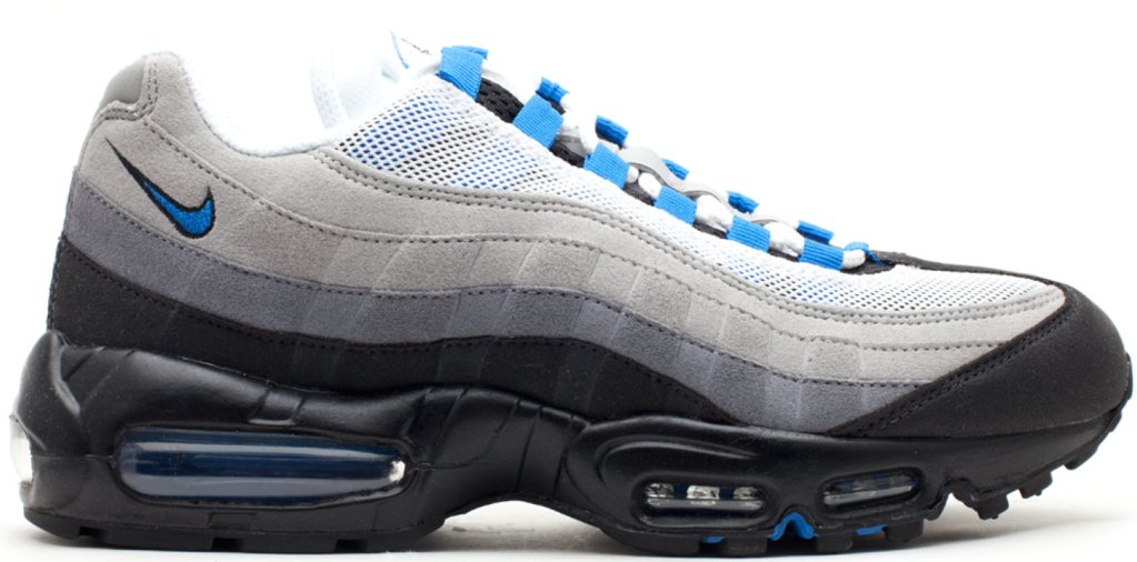 Nike Air Max 95 Blue Spark (2011) White/Blue Spark-Neutral Grey-Medium Grey (609048-104)
