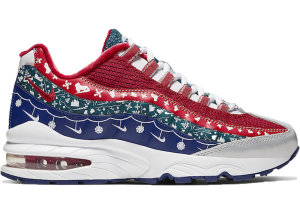 Nike Air Max 95 Christmas Sweater (GS) Red/White/Blue (CT1593-100)
