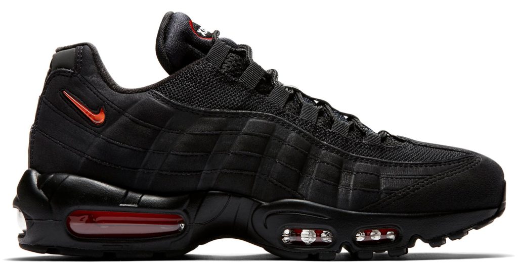 Nike Air Max 95 Jelly Swoosh Black Black/Red-Orange (CJ0423-001)