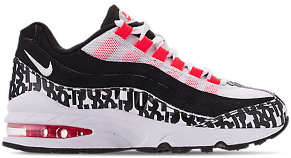 Nike Air Max 95 Print Black White Bright Crimson (GS) Black/White-Bright Crimson (AQ9711-001)