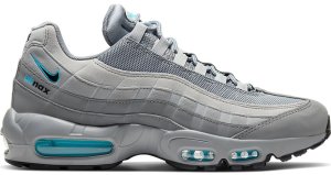 Nike  Air Max 95 Retro Logo Grey Aqua Grey/Aqua-Black (CV1635-001)