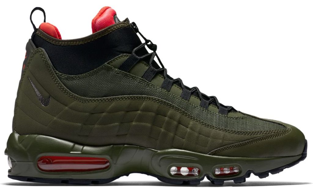 Nike Air Max 95 Sneakerboot Dark Loden Dark Loden/Black-Cargo Khaki-Bright Crimson (806809-300)
