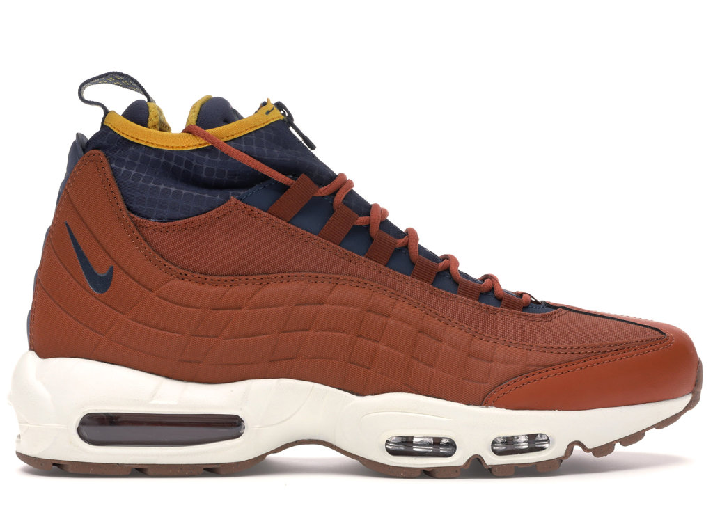 Nike Air Max 95 Sneakerboot Dark Russet Thunder Blue Dark Russet/Thunder Blue-Light Bone-Yellow (806809-204)