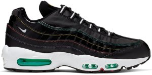Nike Air Max 95 Windbreaker Black Black/Kinetic Green-Psychic Purple-Flash Crimson (AJ2018-023)